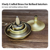Lustrous Finish Backflow Scent Disperser Backflow Scent Holder Home Decor Layered Design for Indoor Use