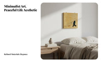 Japanese Rustic Aesthetic Wall Hanging Modern Aesthetic Framed Decorative Painting Waterproof Minimalist Figure Painting for Homeowners, Adults