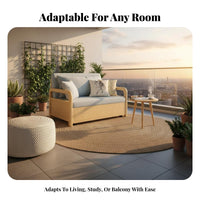 Foldable Design transformable Sleeper Couch two-wayUse Extendable Wooden Frame Sofa Space-Saving Daybed Modern design for Small Apartment Residents, Students, Homeowners, Living Room, Balcony, Bedroom