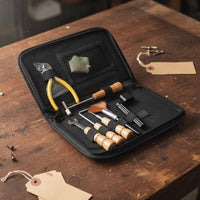 8 Pieces Portable Guitar String Changing Tool Kit Wide Compatibility Guitar Repair and Maintenance Kit With Storage Case String Instrument Setup Tool Set Multi-Purpose for Guitarists, Beginners, on the Go, Travel