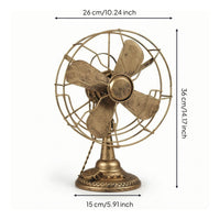 Antique Table Fan Ornament Decorative Vintage Fan Model Old Style for Decorators