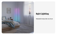 16 Million Colors RGB Corner Floor Lamp Dynamic Scene Modes Color Changing Standing Lamp APP Control Music Sync Light Bar Dimmable for Young Adults, Content Creators, Party Hosts, Living Room, Bedroom