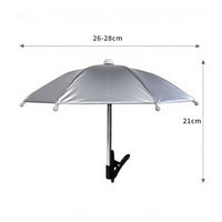 Portable Phone Umbrella with Clip Compact Mini Umbrella with Clamp Lightweight Accessory Anti-Glare for Outdoor Photography, Desk