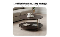 Three-Legged Circular Table Factory-Chic Aesthetic Household Furniture Vintage Look Rustic Appeal for Living Room