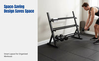 Dumbbell Rack, Multi-Functional Storage Stand, Home Gym Equipment, Barbell Holder, Weight Plate Organizer, Space-Saving Design