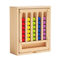 Child-Centered Color Sorting Game Concentration Training Bead Clipping Toy Set Multiple Ways to Play Wooden Bead Sorting Box for Youngsters, Kids