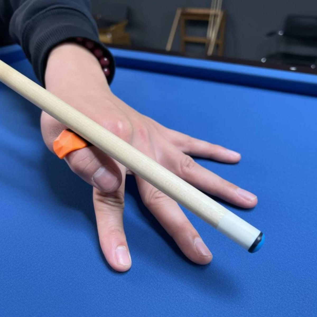 Precision Ergonomic Billiard Hand Bridge Portable Billiard Cue Finger Loop Handsunrestricted Support Snooker Cue Bridge Loop Lightweight for Training Players, Beginners