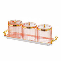Airtight Seal Sealed Storage Jar Complimentary Transparent Pantry Organizer Multi-Purpose Decorative Candy Jar Elegant Design for Kitchen Countertop, Living Room, Dresser