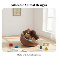 Thickened Padding Dog Shaped Floor Chair Detachable and Washable Soft Creature Floor Pillow with Backrest Anti-Slip Bottom Creature Shaped Cushion Semi-Enclosed Back Support for Children, Teenagers, Young Adults, Bedroom, Dorm Room, Playroom, Gaming