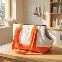 Pet Carrier Travel Bag for Cat Travel, Color Block Soft Sided Open Top Polyester Carrier Bag, Outdoors Pet Carrier with Sturdy Shoulder Strap