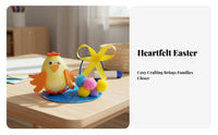 DIY Easter Chick Craft Kit Handmade Gift Kids Easter Art Activity Soft Tuft Chick Making Set Encourages Creativity