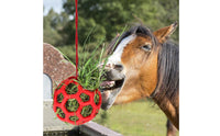 Hollow Design Horse Hay Feeder Ball Interactive Hanging Hay Feeder Ball Foraging Support Hanging Feeding Toy Stress Relief for Horses, Sheep, Farm, Pasture