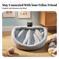 Space-Saving Desk-Hammock Hammock | Soft soft Padded Rim, Machine Washable material, Cat Hammock with Clamp, for Home Office