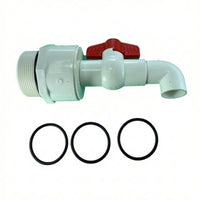Drum Drain with Elbow PVC Barrel Discharge Tap with Lever Threaded Fitting for Workshops