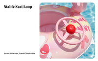 Thick Long-Lasting Material Pink Bunny Pool Inflatable Anti-Flip Design Inflatable Baby Inflatable with Canopy Leak-Proof PVC for Infants