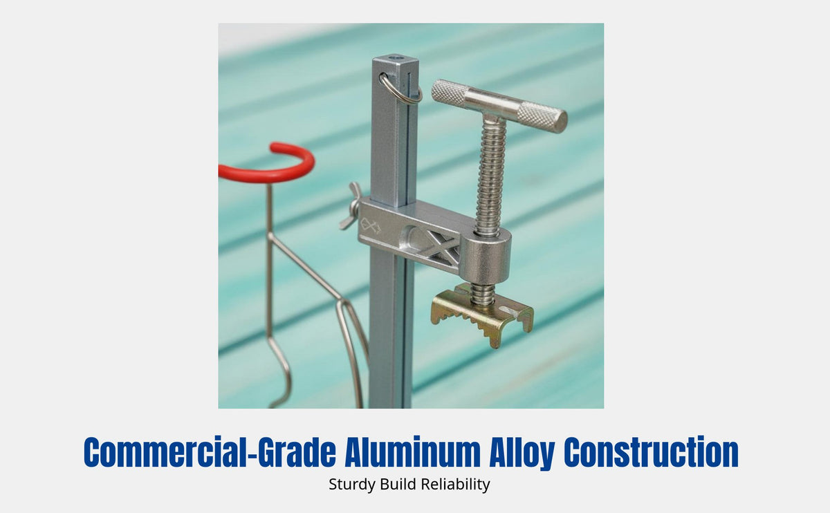 Adjustable Metal Raft Rod Holder, Aluminum Alloy Stand for Boat, Bridge, Pier Fishing