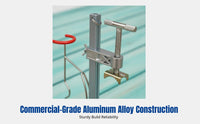 Adjustable Metal Raft Rod Holder, Aluminum Alloy Stand for Boat, Bridge, Pier Fishing