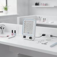 Professional Nail Dust Collector Powerful Nail Dust Vacuum Cleaner Easy to Clean Replacement Filter Desktop for Manicurists, Manicure Tables