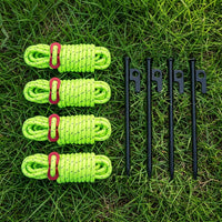tent stakes and guy lines