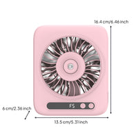 5-Speed Desk Fan with Water Tank Battery Operated Rechargeable Misting Fan Compact Cordless for Students, Bedroom