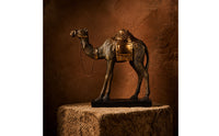Camel Figurine with Golden Base-Toned Camel Figurine Retro Decorative Piece for Journeyers, Bookshelf