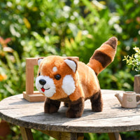 Mini Cuddly Raccoon Toy Small Walking Toy Realistic Cuddly  for Playroom