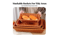 Woven Food carrier Rattandesign Display Tray Easy to Clean for pastry chefs, Homeowners
