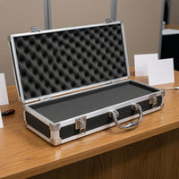 Foam-Lined Aluminum Case Metal Latches Hardhard-Shell Enclosure Industrial Style