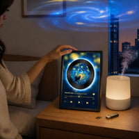 Rotating Record Player Bluetooth Speaker with Ambient Light, Touch Control, High-Fidelity Sound, TF Card Support