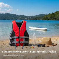 Flotation Vest Lightweight Grown-up Flotation Vest Fishing Buoyancy Vest Fast-Release Buckles EPE Foam Filled for Grown-up S