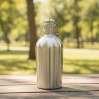 Stainless Steel Beer Growler Metal Beer Bottles with Swing Top Long-Lasting Bottle with Swing-Top Lid Leak-Proof for Camping