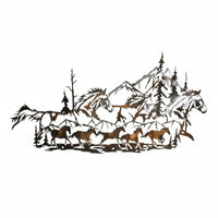 Metal Peak Wall Decoration Precision-Cut Details Black Metal Landscape Wall Art Lightweight for Hikers