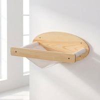 Cat Hammock Wall Mounted Bed, Solid Wood Perch for Indoor Adult Cats, Space Saving Shelves, Elevated Window Resting Place for Small Pets