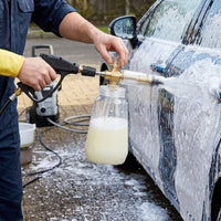 Spray Bottle for Car Cleaning and Professional Car Wash, Foam Sprayer with Brass Foam Lance, Transparent Dispenser Bottle, Adjustable Nozzle