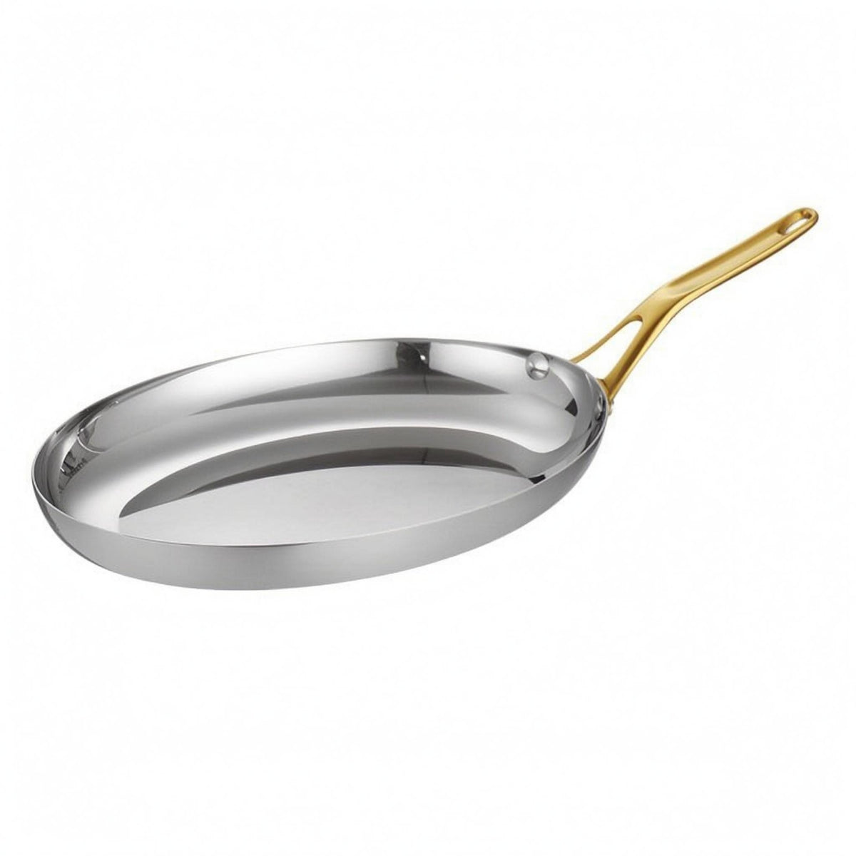 Stainless Steel Serving Plate Raised Edge Oval Serving Plate Reflective Stainless Steel Platter