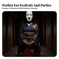 Horror & theme Japanese Hannya face covering Intricate Design Costume Accessory fiendish Face Covering for Halloween aficionados, Theater actors, Cultural Festivals, Theatrical Productions, Stage Performances, wall display Decoration