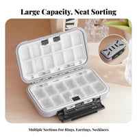 Anti-Oxidation Compartmentalized Jewelry Case Large Capacity Multi-Compartment Organizer Adjustable Compartments retrieveory Container Keeps Items Organized for on-the-goers, Crafters, bureau Top, Bedroom, Drawer, Closet