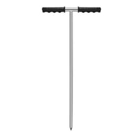 Soil Probes Rod with T-Handle Stainless Steel Rust-Resistant Septic Subsurface Detection Tool for Landscapers