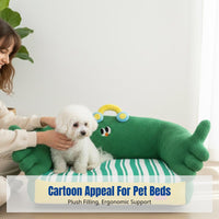 Scallion-Shaped Lounger All-Season Plush Pet Sofa Novelty Design Supportive Bolsters for felines, Indoors, Resting