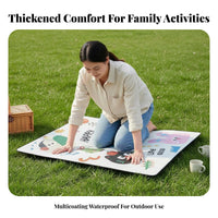 Foldable Outsidedoor Meal Blanket Waterresistant Portable Foldable Blanket Thickened Ground Mat for Families, Parents, Outsidedoor Meals, Camping
