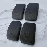 4 Pieces Interior Handle Protector Leaf Pattern Silicone Handle Cover Slip-on Door Grip Cover Embossed Lettering