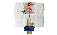 Angle Stop Adapter Valve Compact Angle Plumbing Control with Mounting Attachment Band Easy Installation for Plumbers, Homeowners
