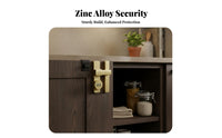 Easy Installation Drill-Tool-Less Combination Latch Zinc Alloy Construction Keyless Hasp Lock Heavy Duty 90 Degree Security Bolt Luminous Indicator for DIY Enthusiasts, Office Workers, Bathroom, Closet, Bedroom, Refrigerator