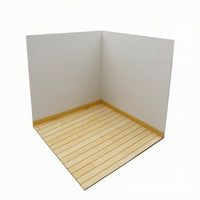 L-Shaped Miniature Diorama Backdrop Flat-Packing Diorama Backdrop Compact Miniature Display Base Freestanding for Collectors, Hobbyists