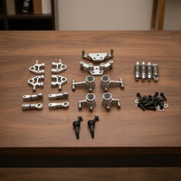 RC Car Upgrade Kit Lightweight RC Car Parts with Shock Absorbers Adjustable Hardware for Wltoys 1/28 Garage Tuning