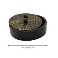 Solid Wood Box with Handle Modern Luxury Wooden Storage Box Vintage Influenced for Coffee Table, Desktop