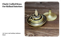 Lustrous Finish Backflow Scent Disperser Backflow Scent Holder Home Decor Layered Design for Indoor Use