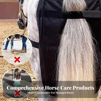 Waterproof Horse Manure Bag Wear-Resistant Horse Droppings Bag Black Saddle Poop Catcher Harness Straps