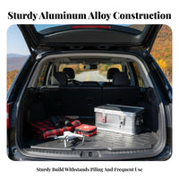 Waterproof Aluminum storage Case Lockable Storage Box Large Capacity Equipment Container Long-lasting for Outdoor fans, Vehicle Owners, Camping, Outdoors, Car Trunk, vehicle Bed