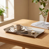 Handle Slot Hosting Accessory Metal Serving Tray Kitchenware Easy to Clean